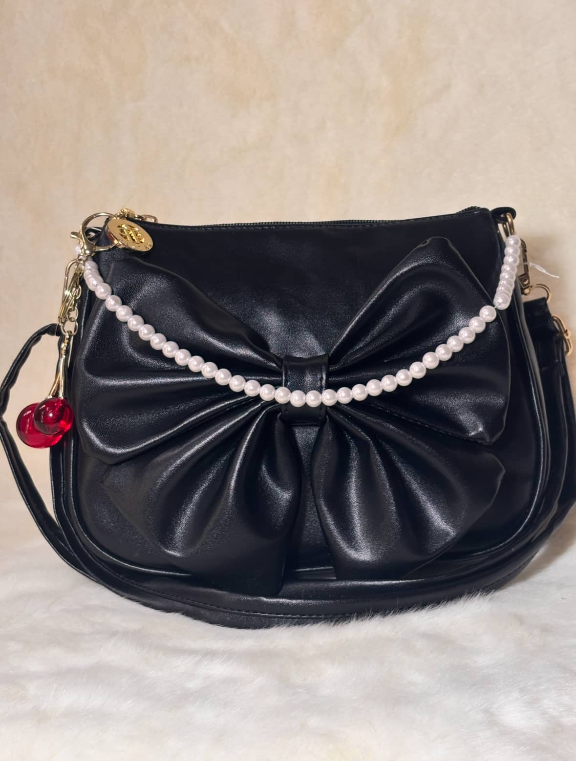 🍒Plain Pearl Bag (Small Cherry) - Thumbnail 3