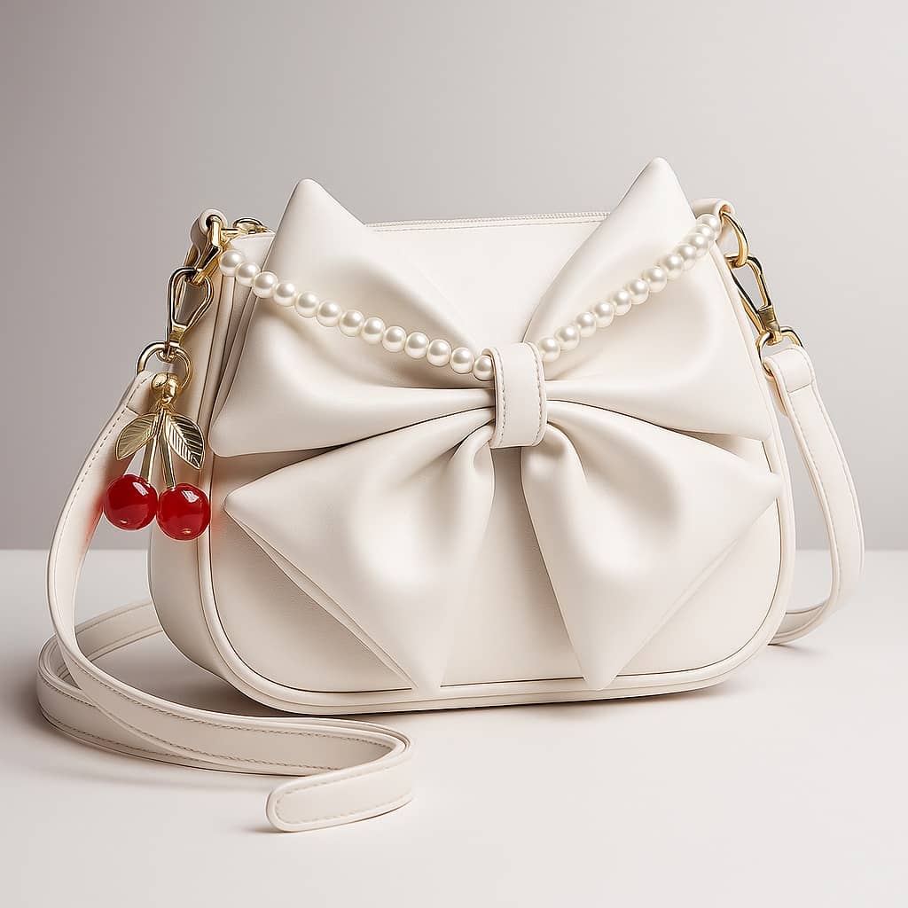 🍒Plain Pearl Bag (Small Cherry) - Thumbnail 1