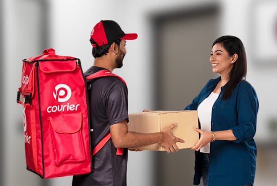 Pathao delivery person on a scooter