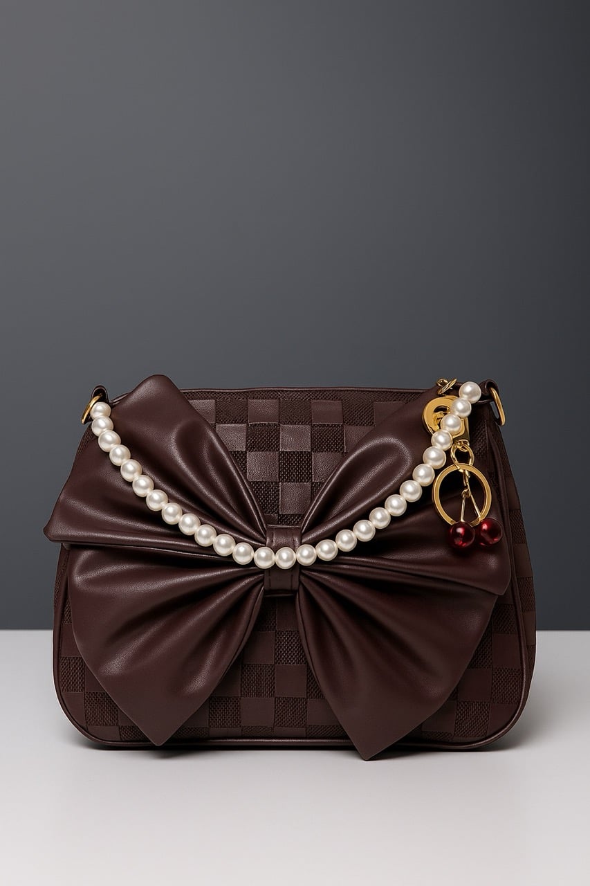 🍒 Patterned Bag (With Small Cherry)